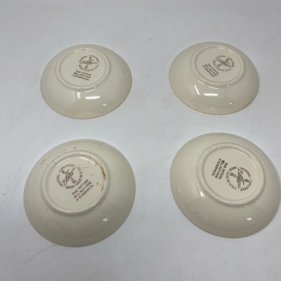 Set of 4 Vintage Ballerina Floral Bowl/Dishes - Picture 4 of 5